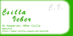 csilla veber business card